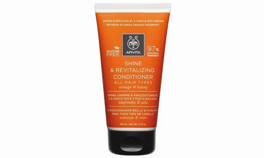 Apivita, Shine And Revitalizing Conditioner For All Hair Types With Orange & Honey объем 150 ml, ориентировочная цена 490 грн
