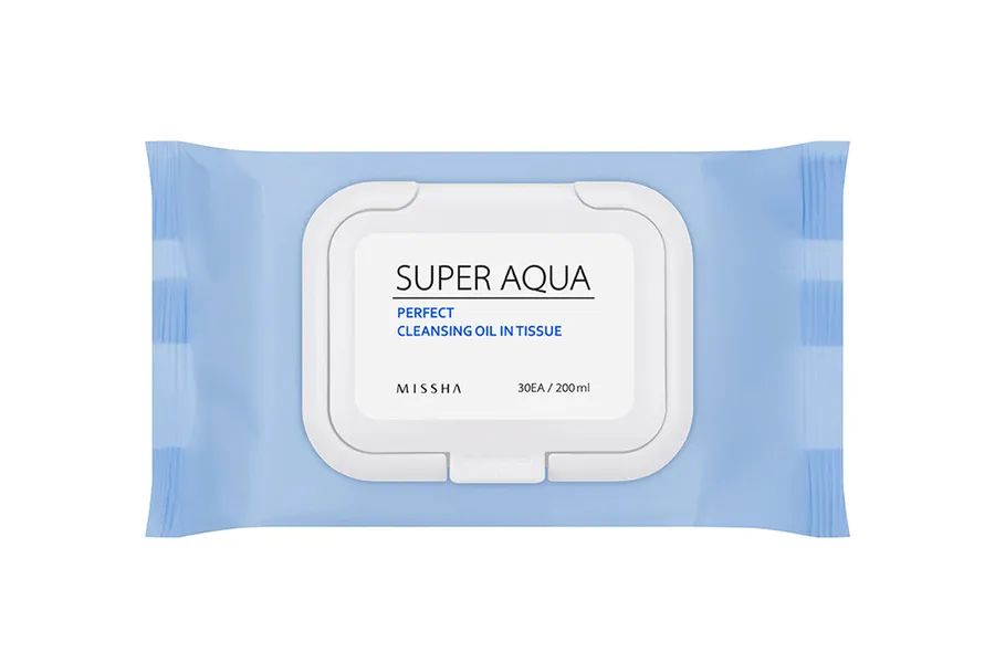 Missha Super Aqua Perfect Cleansing Oil In Tissue