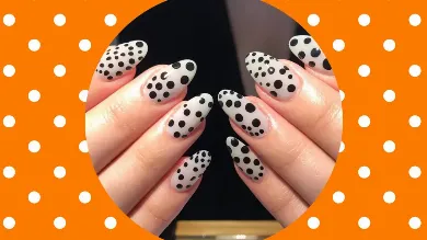 Тренд осеннего маникюра 2019: нейл-арт polka dot