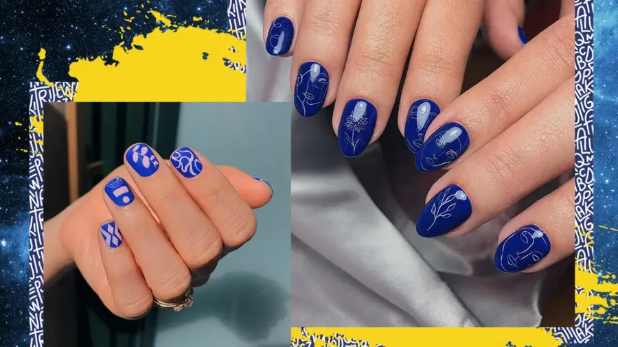 По Pantone: 15 идей модного маникюра в синих тонах на зиму 2020