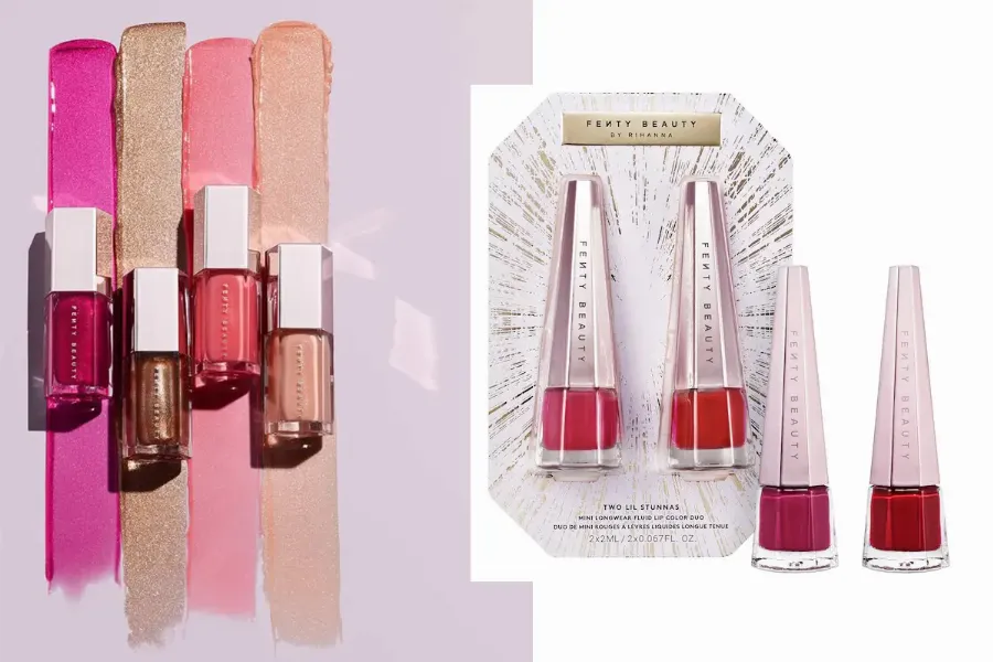 Набор жидких матовых губных помад в мини-размере Fenty Beauty Mini Longwear Fluid Lip Color Duo Holiday 2020