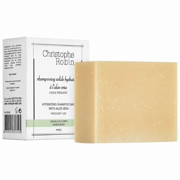 Christophe Robin, Hydrating Shampoo Bar with Aloe Vera