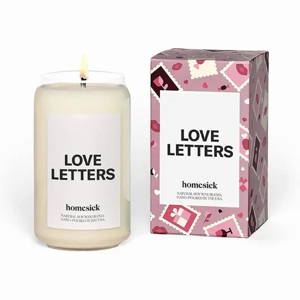 Homesick Scented Candle Love Letters