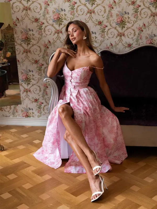 One by One midi pink dress