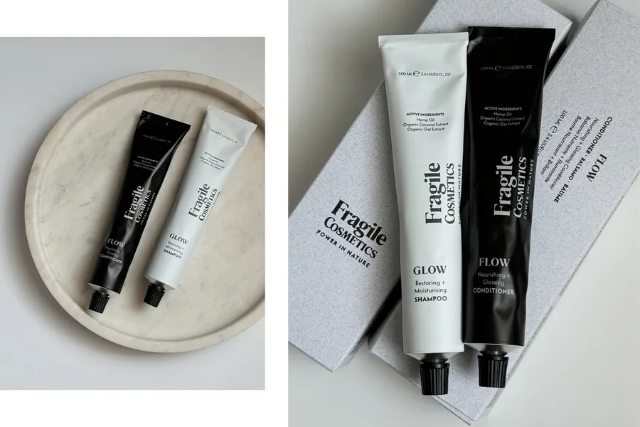 Fragile Cosmetics Glow Shampoo & Fragile Cosmetics Flow Conditioner