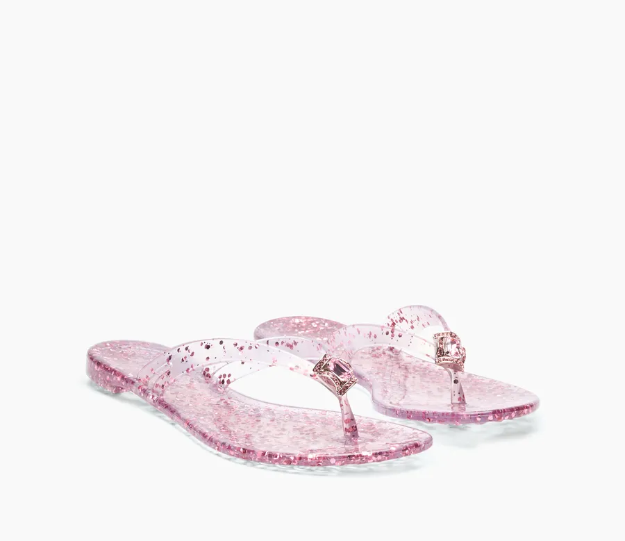 Casadei, Jelly Glitter Flip Flops