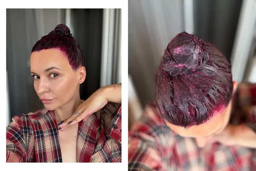Процес тонування волосся бальзамом Miss Coloris
