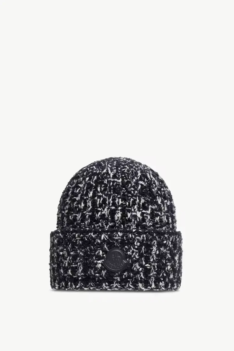 Moncler, Bonnet en Laine et Coton Mélangés
