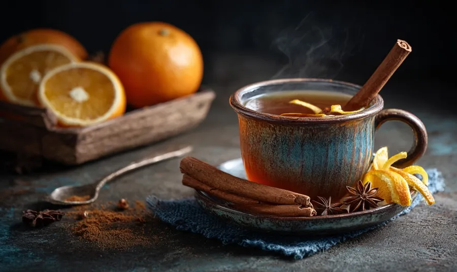 Рецепт чаю з корицею й апельсиновою цедрою