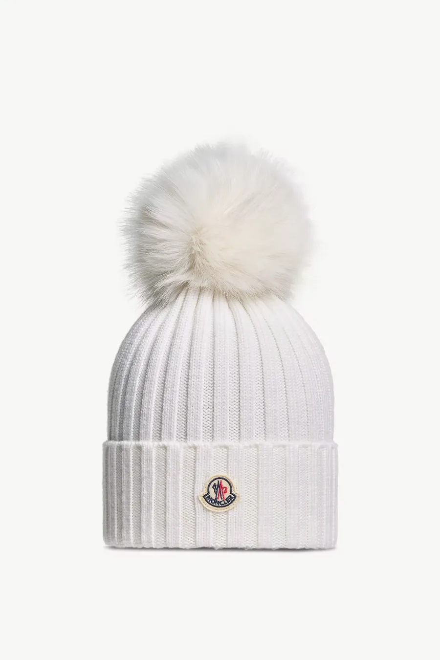 Moncler, Bonnet en laine avec pompon