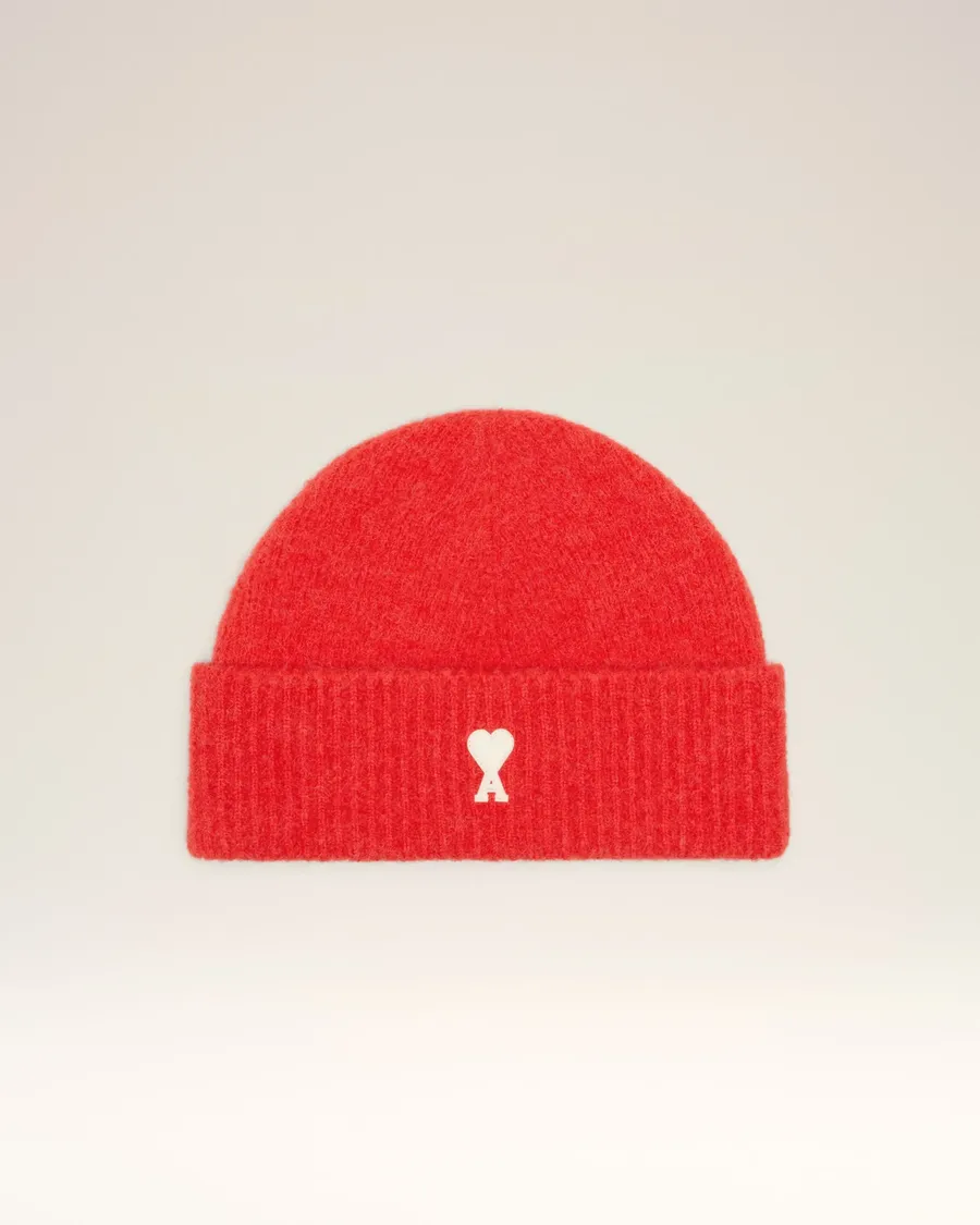 Ami Paris, Bonnet rouge Ami de Coeur en alpaga